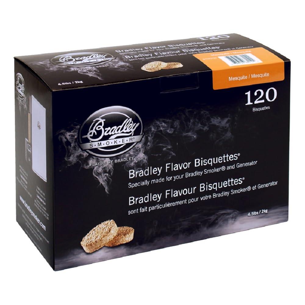 Bradley Smoker Smoking Bisquettes Mesquite Wood 120Pk