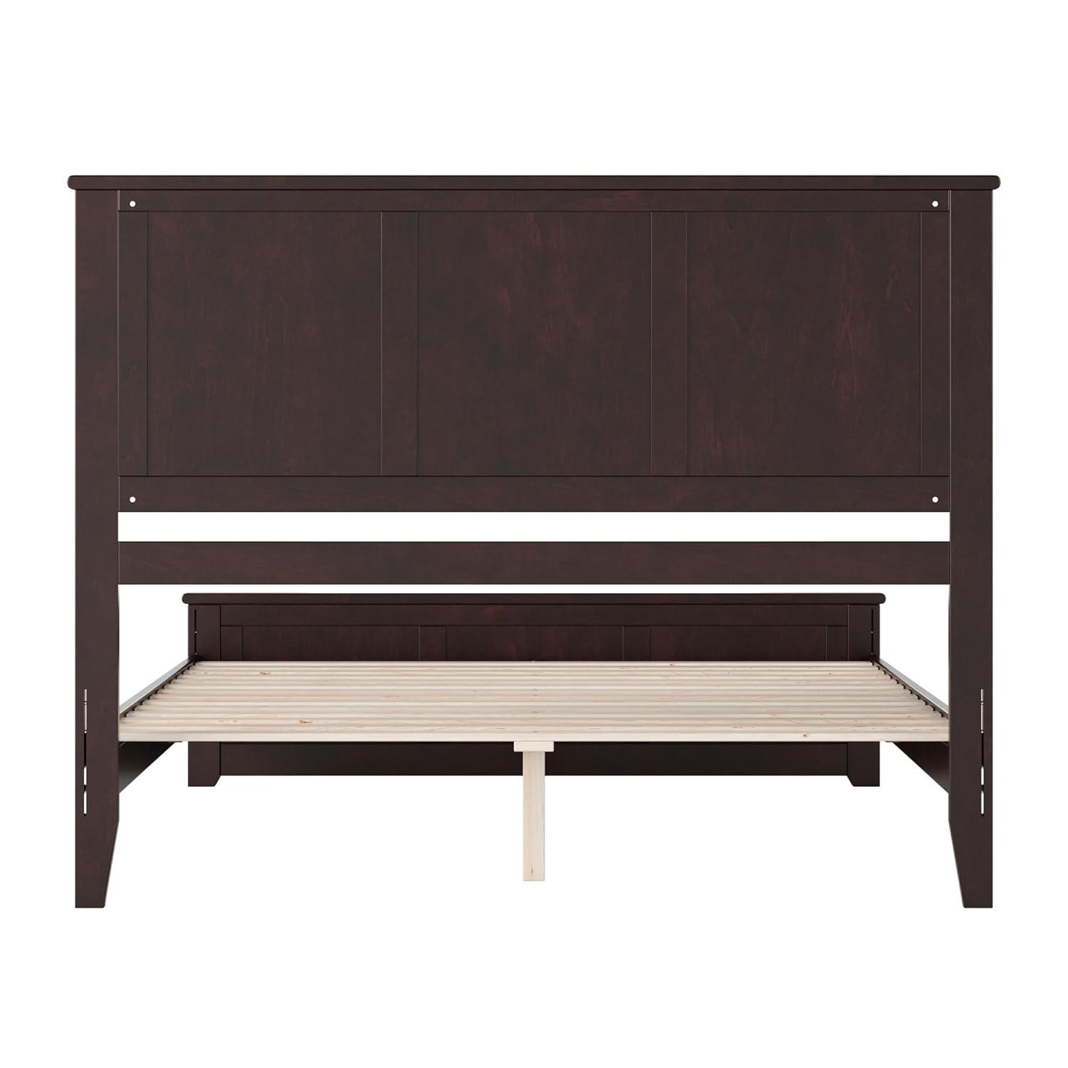 AFI Charlotte Queen Solid Wood Low Profile Platform Bed with Matching Footboard, Espresso