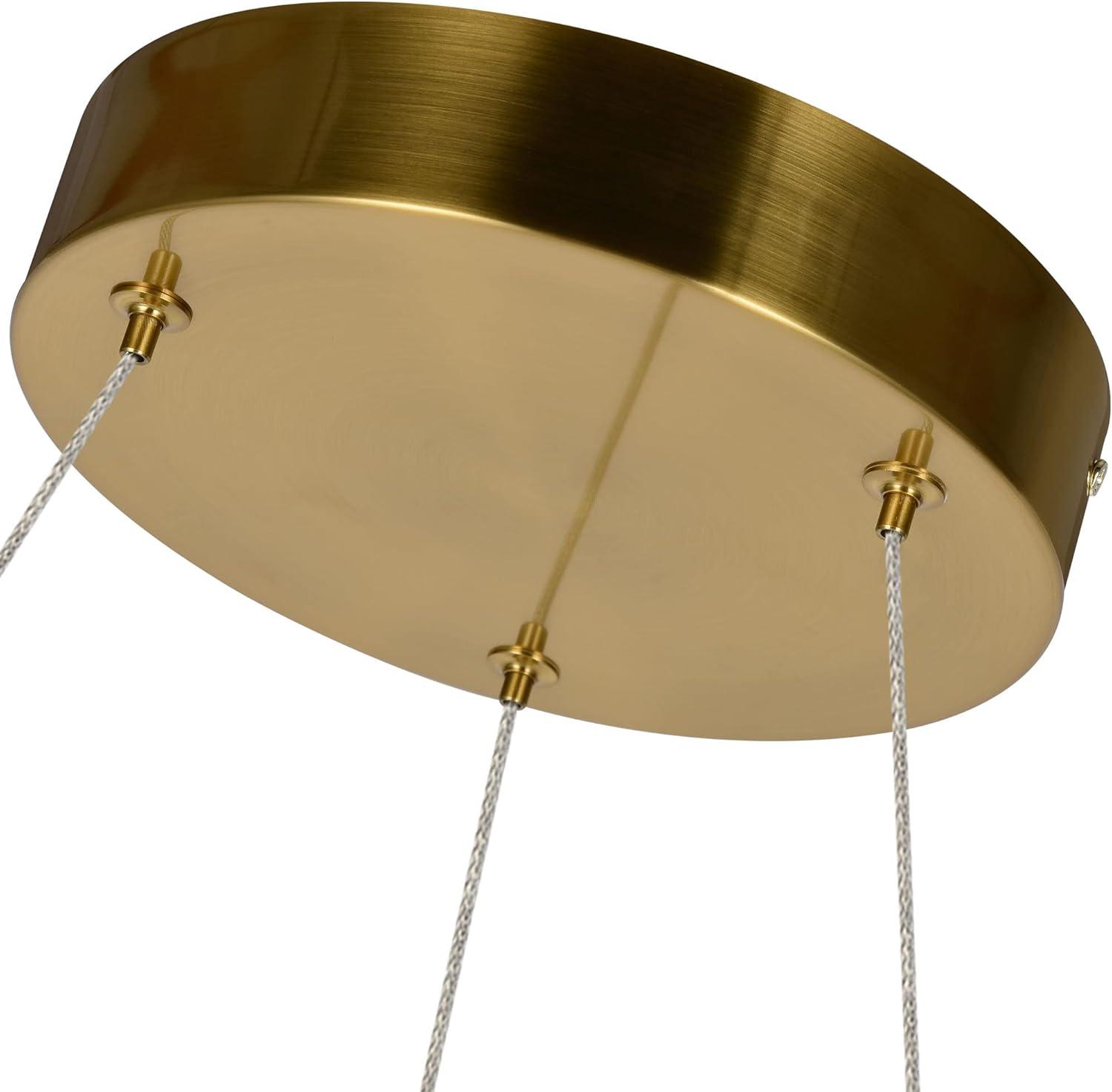 Milano 33-In Ring 8-Light Height Adjustable ETL Certified Integrated LED Circular Chandelier