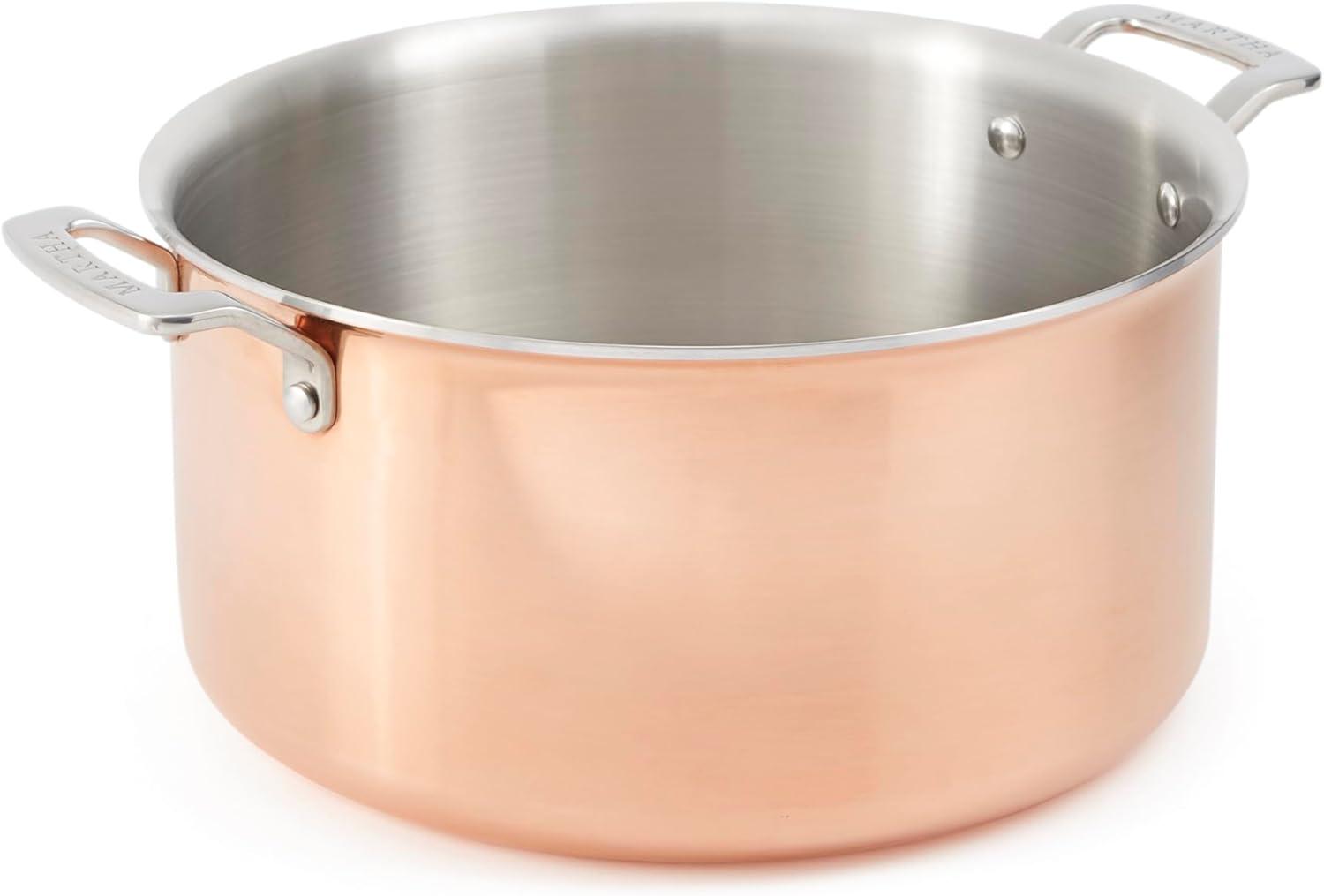 8-Quart Copper and Stainless Steel Stock Pot with Lid