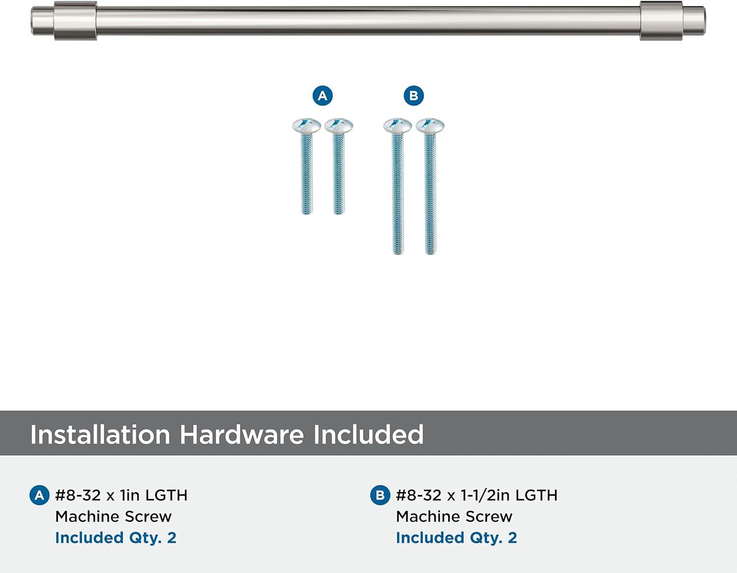 Amerock Destine 7-9/16 inch (192mm) Center-to-Center Polished Nickel Cabinet Pull