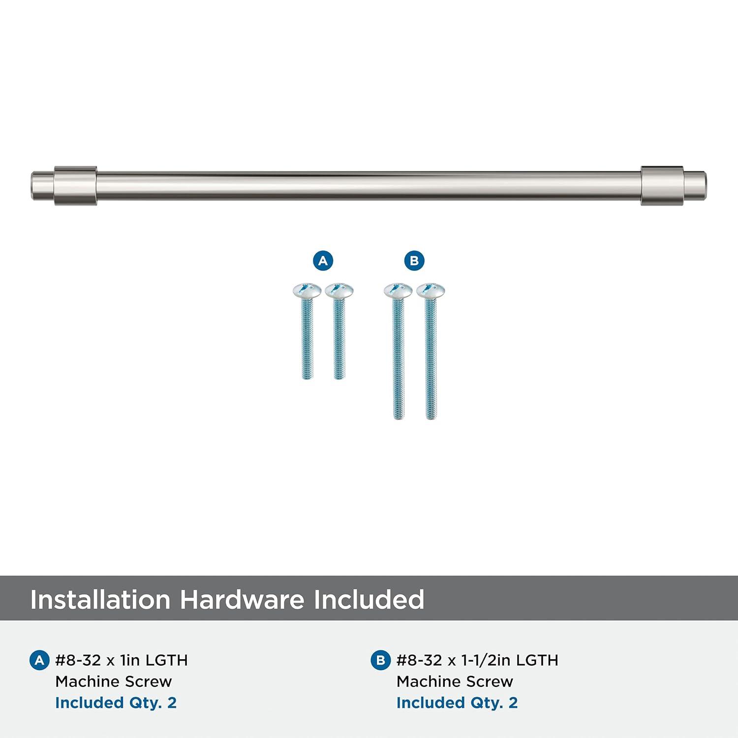 Amerock Destine 7-9/16 inch (192mm) Center-to-Center Polished Nickel Cabinet Pull