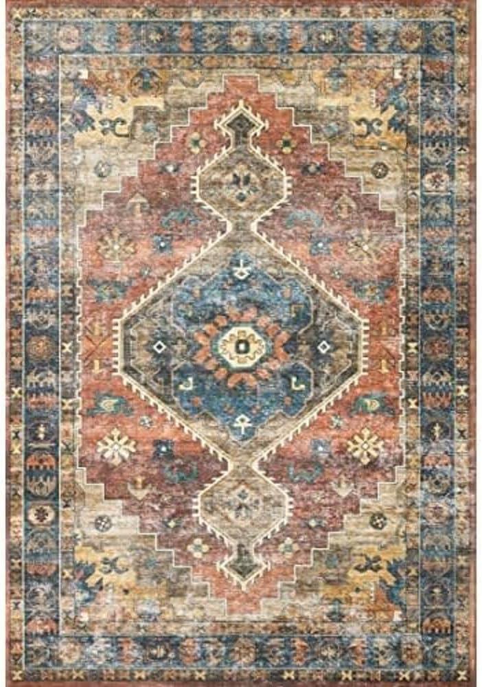 Loloi II SKYE SKY-11 Rust / Blue Oriental Area Rug 7'-6" x 9'-6"