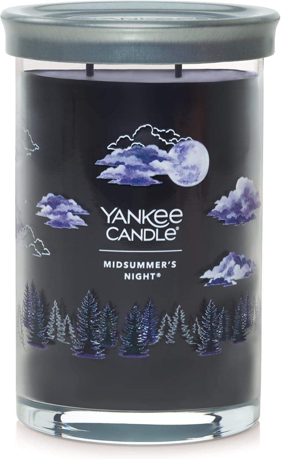 20oz Signature Tumbler Midsummer Night - Yankee Candle: Soy Wax Blend, Glass Jar, Dual Wick, Musk & Sage Aroma