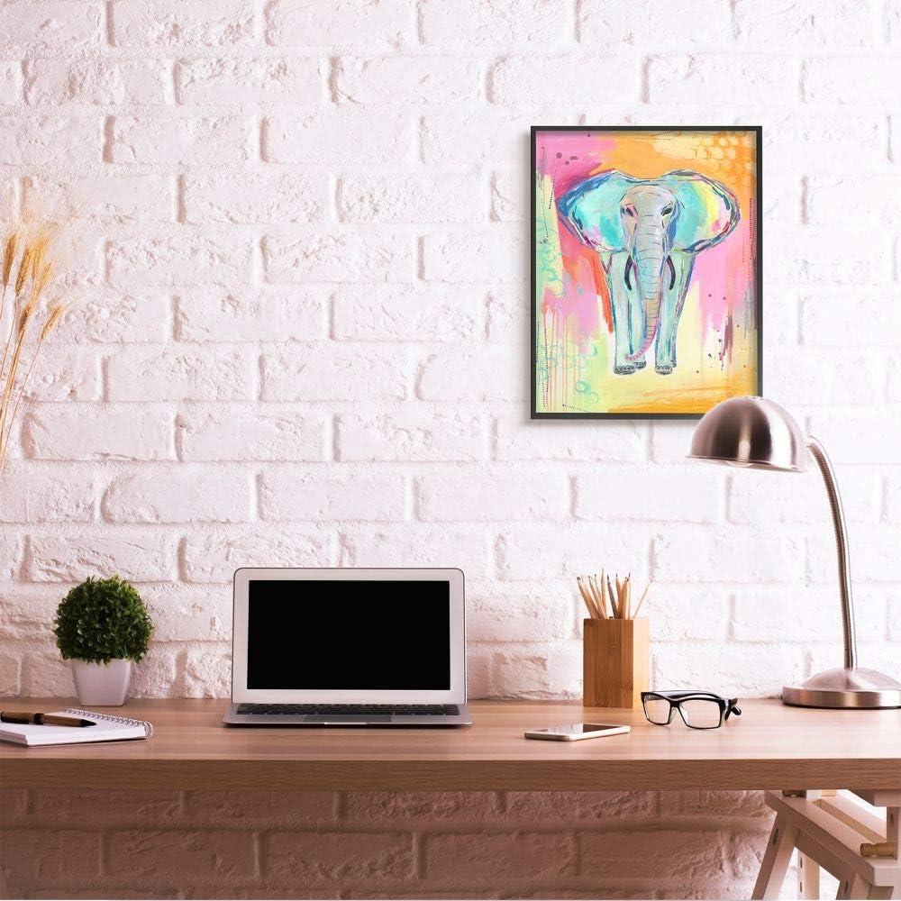 " Colorful Elephant With Abstract Pastel Background " by Jennifer McCully