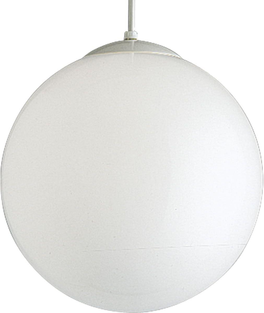 Satin White Glass Globe Pendant Light