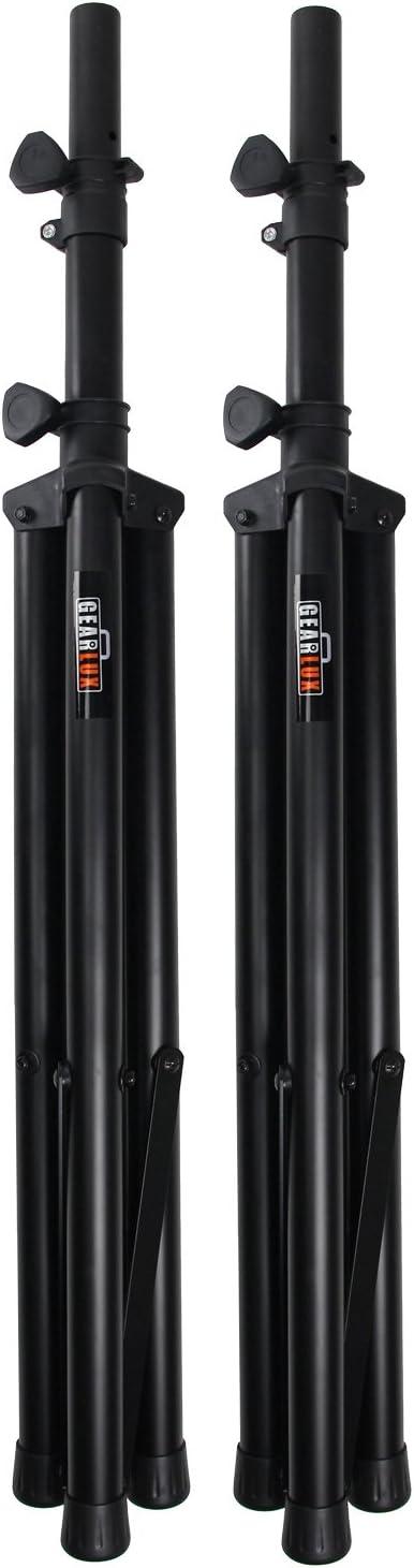 Gearlux Tripod Speaker Stands with Carrying Case and Speaker Cables