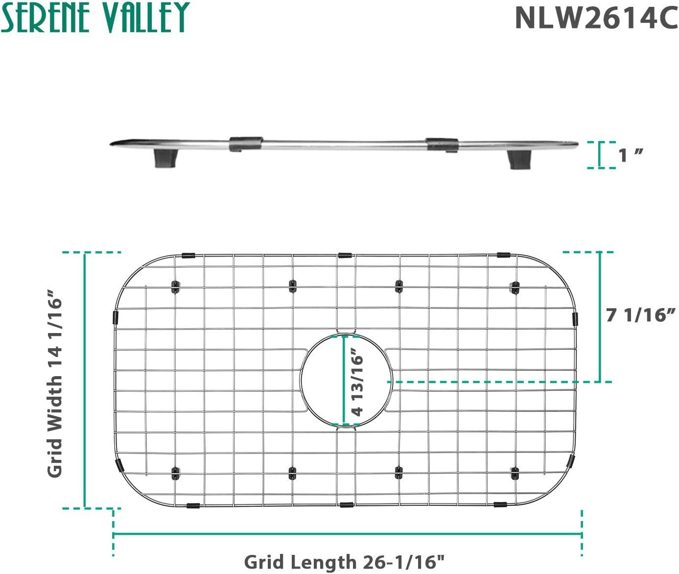 26-Inch Stainless Steel Sink Grid with Center Drain