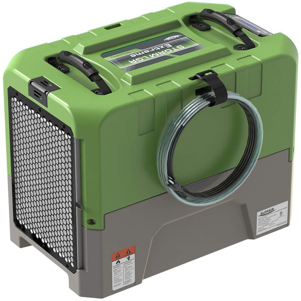 Refine Air Treatment ALORAIR 180 PPD Commercial Dehumidifier with Pump Drain Hose for Basement Warehouse & Job Sites Green