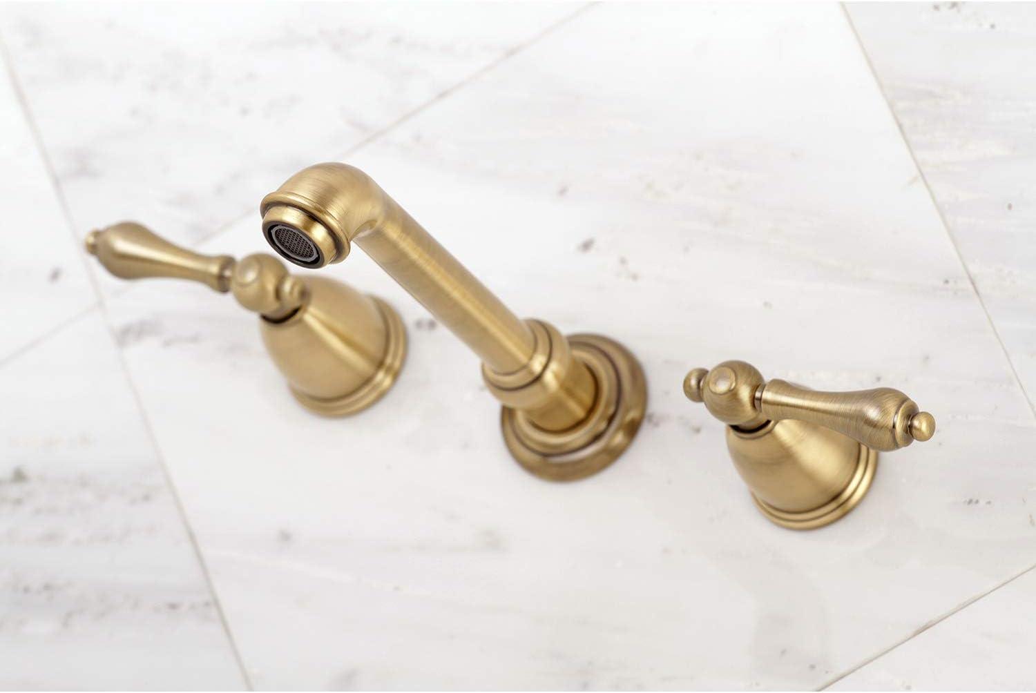 Kingston Brass English Country Two-Handle 3-Hole Wall Mount Roman Tub Faucet