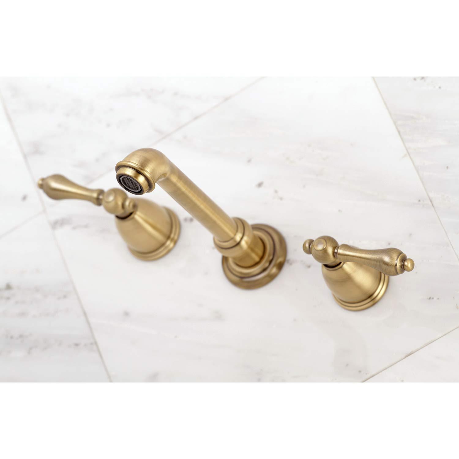 Kingston Brass English Country Two-Handle 3-Hole Wall Mount Roman Tub Faucet