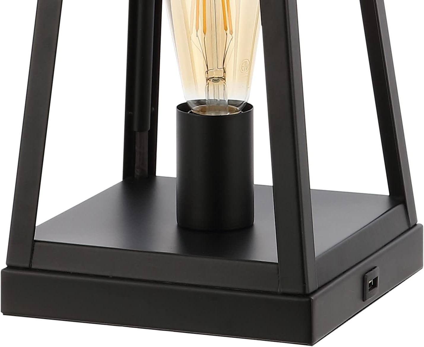 JONATHAN Y Noah 28.5" Classic Industrial Iron Nightlight LED Table Lamp with USB by JONATHAN  Y