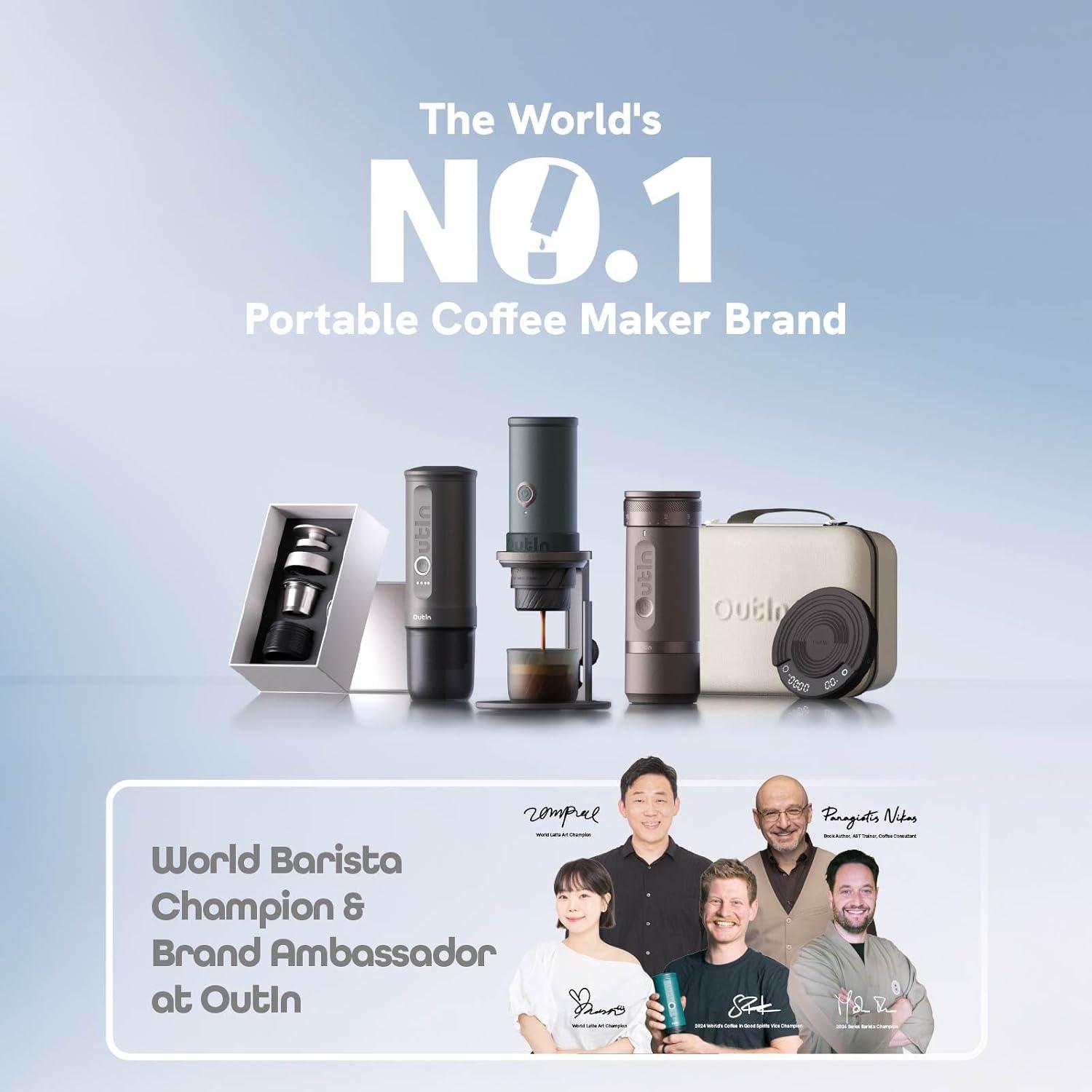 OutIn Nano Portable Electric Espresso Machine Space Gray