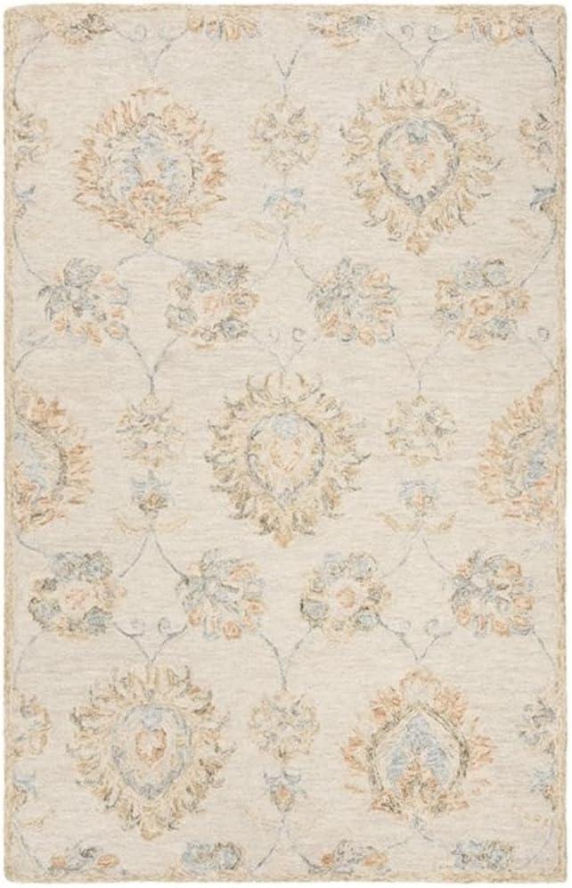 Blossom BLM560 Hand Tufted Area Rug - Beige/Sage - 8'x10' - Safavieh.