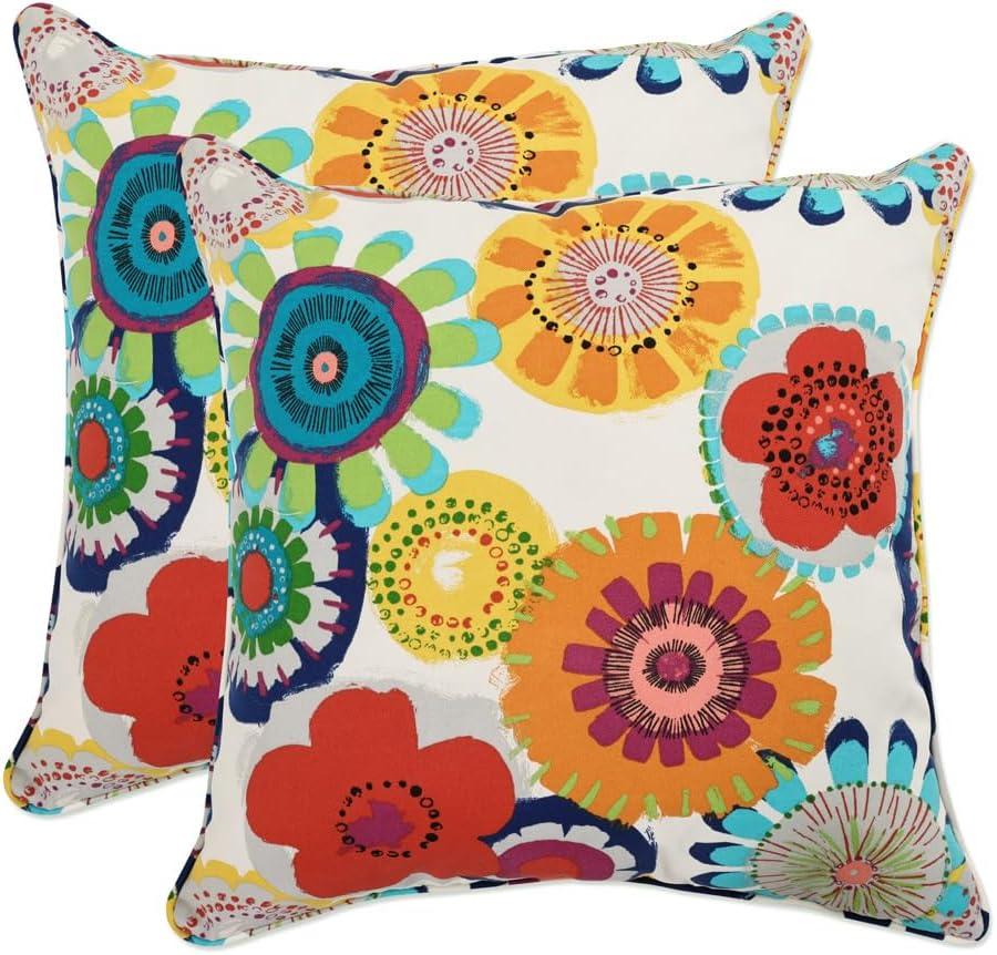 Pillow Perfect Striped Indoor/Outdoor Reversible Throw Pillow (Set of 2)