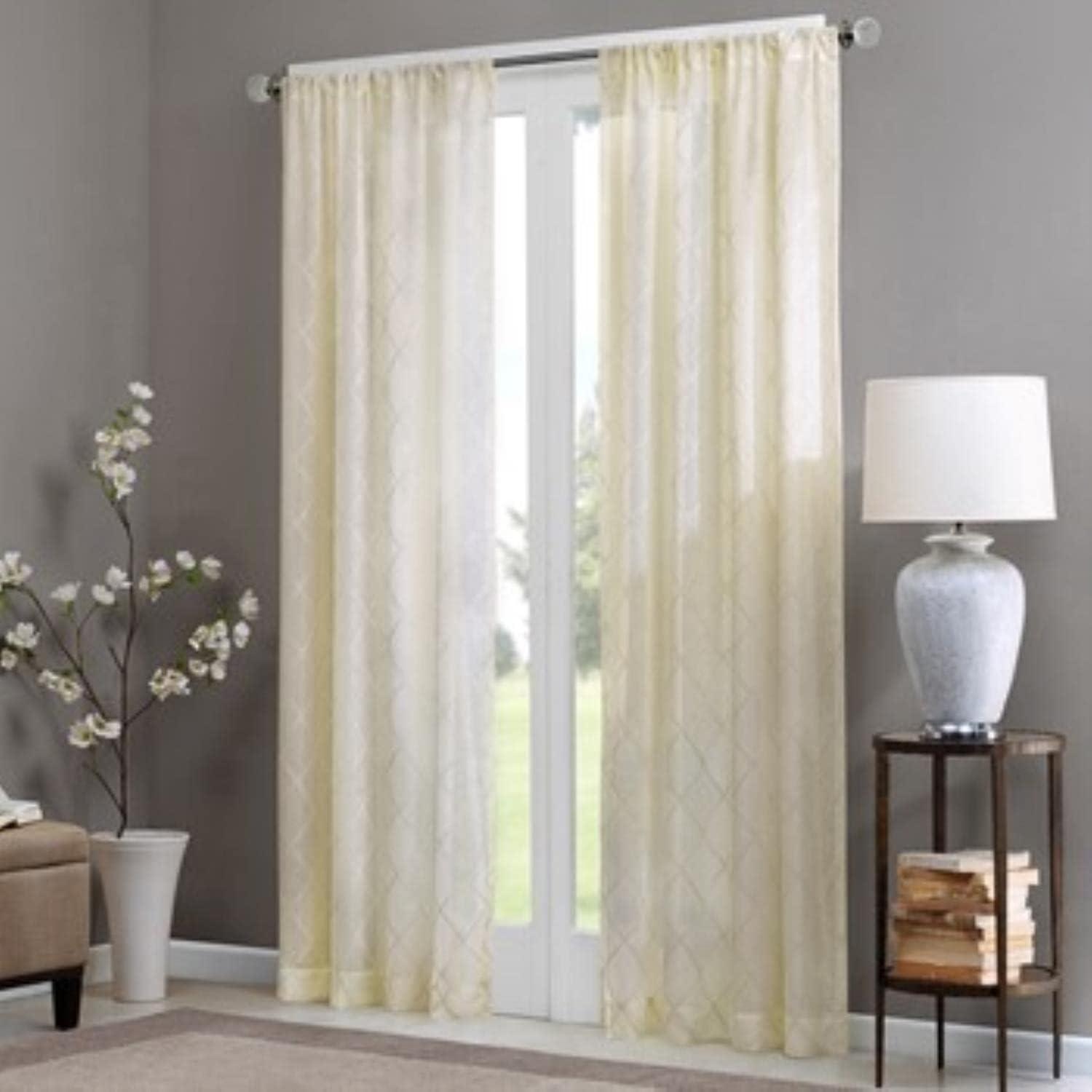 Nirod Diamond Sheer Window Curtain Panel