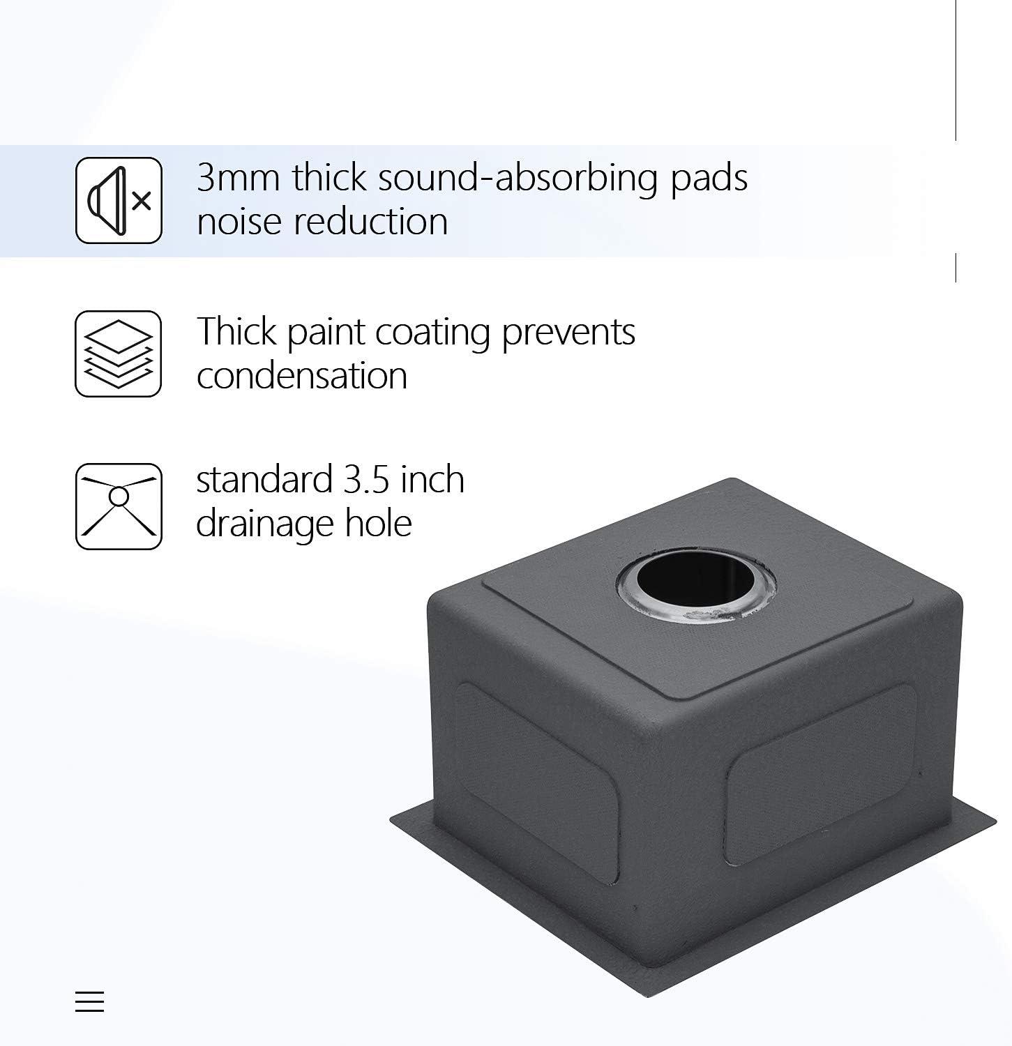 Lordear Undermount Kitchen Sinks 23 inch Small Undermount Bar Sink,16-Gauge Stainless Steel Single Bowl Bar Prep Kitchen Sink One Basin 23x18x10 Inch Handmade