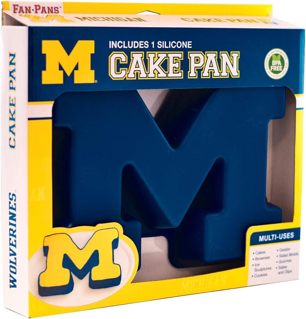 Blue Silicone Non-Stick Michigan Wolverines Cake Pan