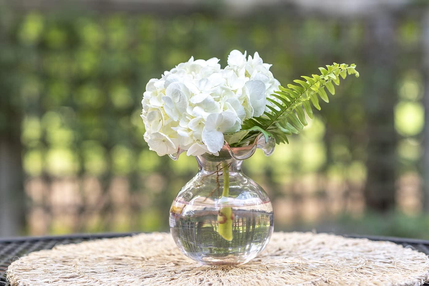 Hibiscus Glass Bud Vase