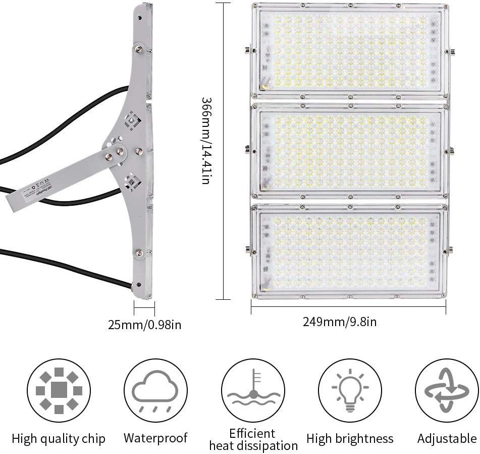 CHARON 300W LED Flood Light, 24000LM Super Bright Outdoor Security Lights with Wider Lighting Angle, 6000K Daylight White, IP66 Waterproof Outdoor Lighting for Garage, Garden, Lawn, Yard, Parking Lot