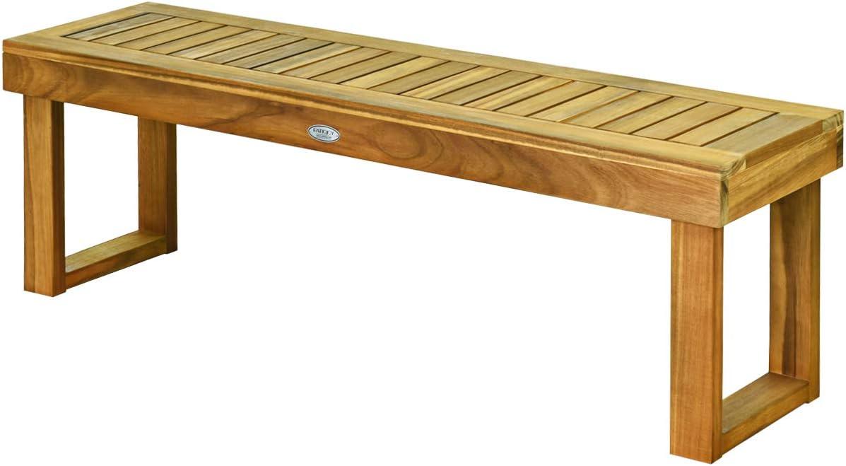 Teak 52-Inch Weather Resistant Outdoor Bench