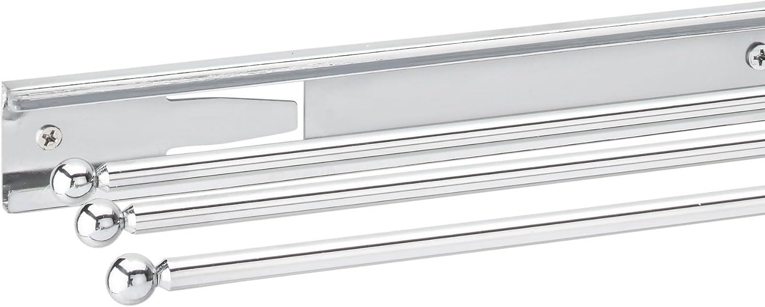 Rev-A-Shelf Pullout Dish Towel Bar Under Kitchen Cabinet 3 Prong, White