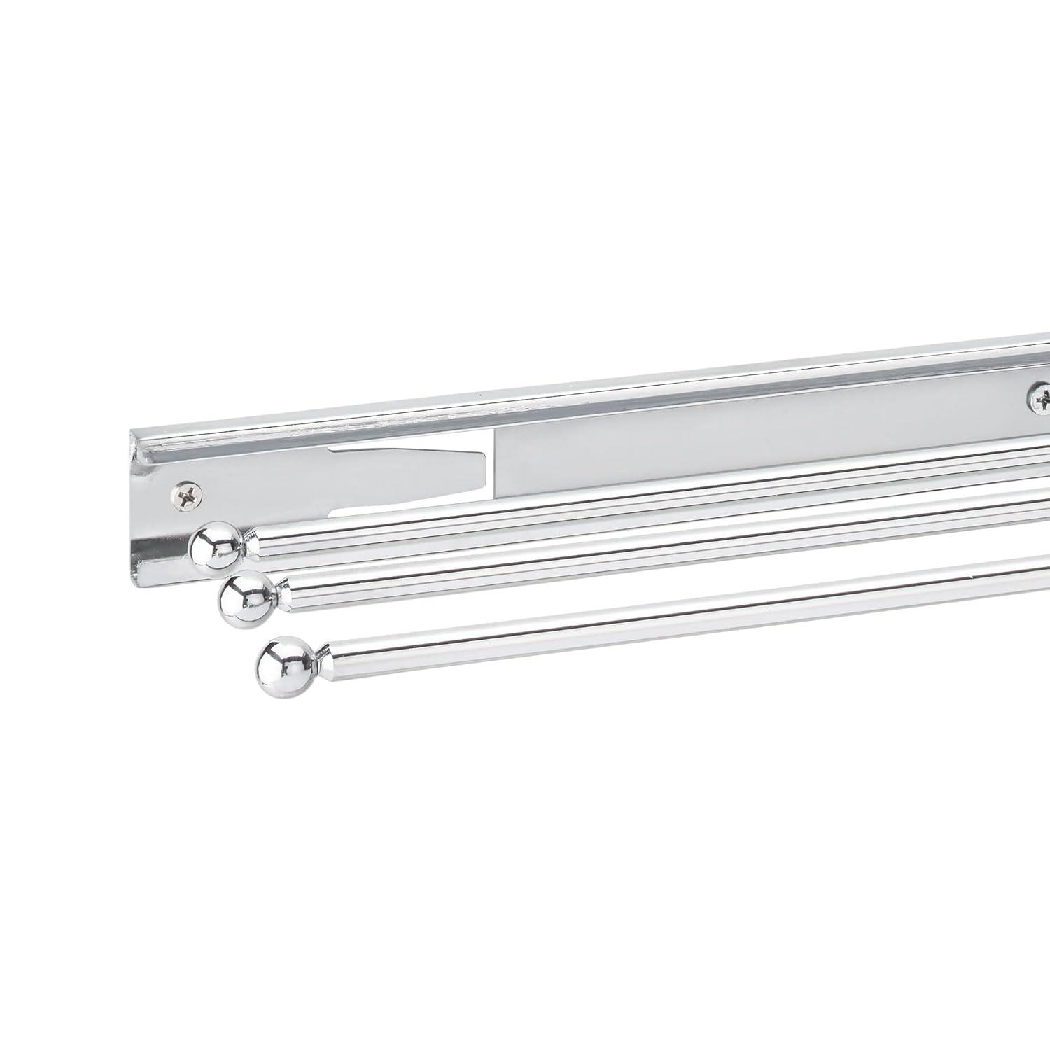 Rev-A-Shelf Rev-A-Shelf Pullout Dish Towel Bar Under Kitchen Cabinet 3 Prong, White 563-47 C