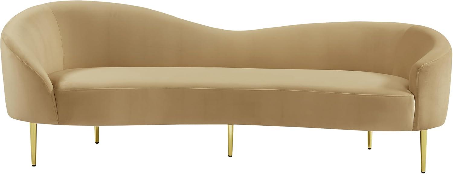 Meridian Furniture Ritz Camel Velvet Sofa