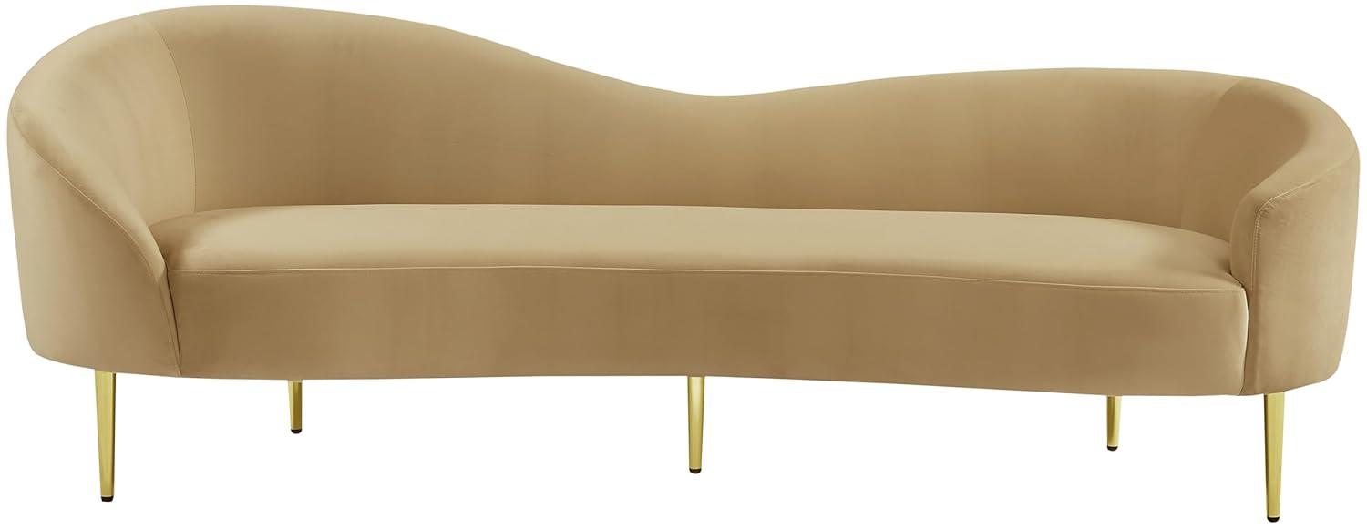 Meridian Furniture Ritz Camel Velvet Sofa