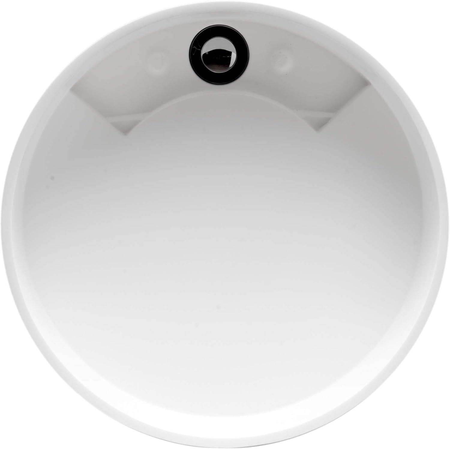 Alfi Brand 15.13'' Matte White Resin Circular Bathroom Sink