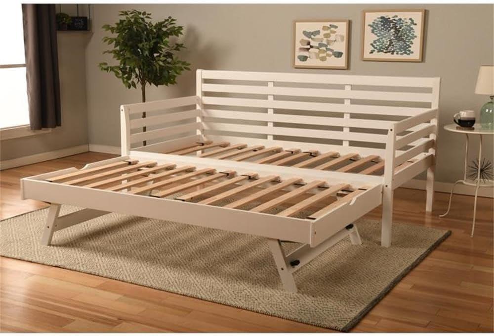 Kodiak Furniture Twin to King Size Daybed in Wood in White - Easy Assembly