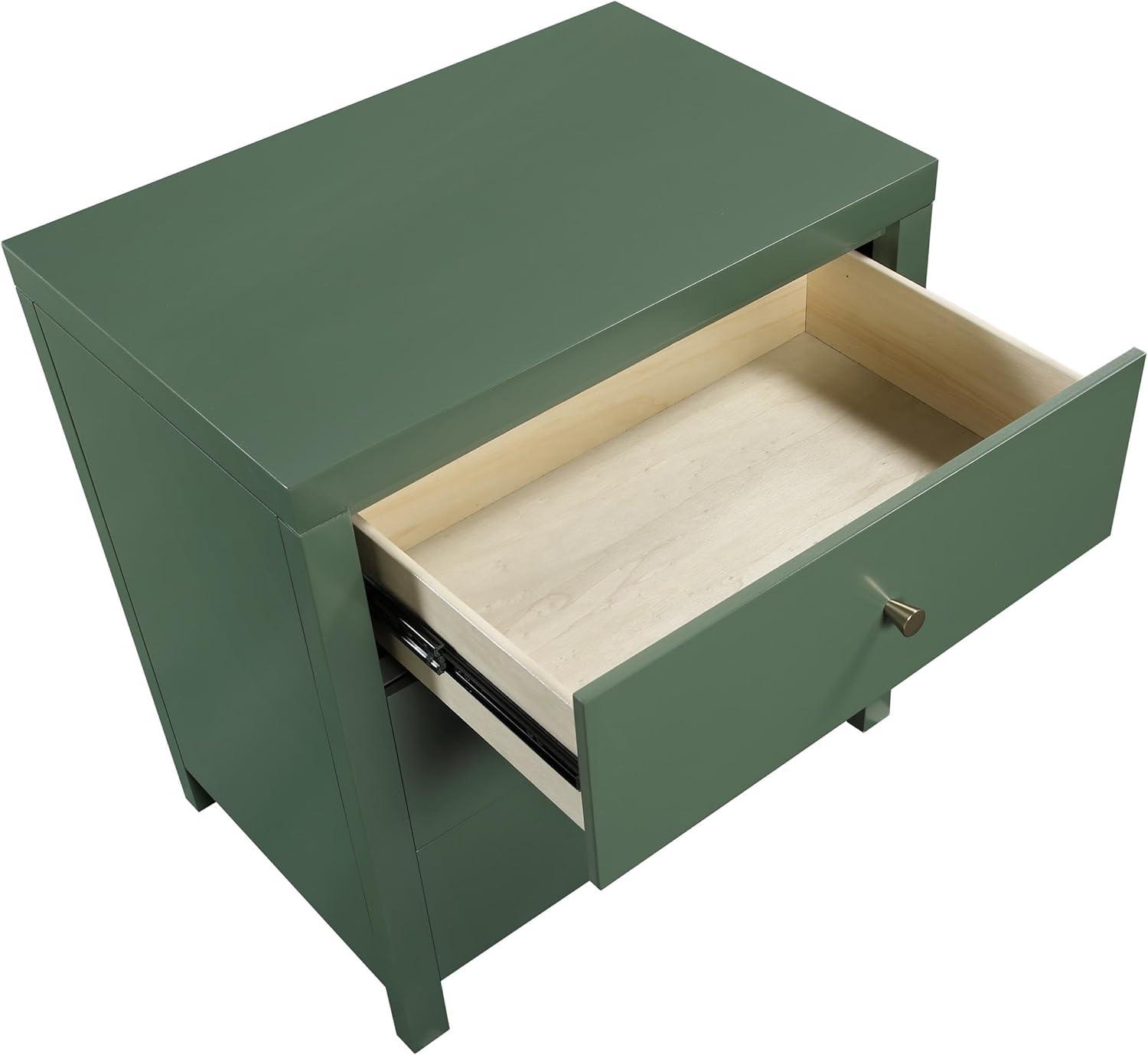 Comfort Pointe Nolan 3-drawer Vintage Green Painted Wood Nightstand