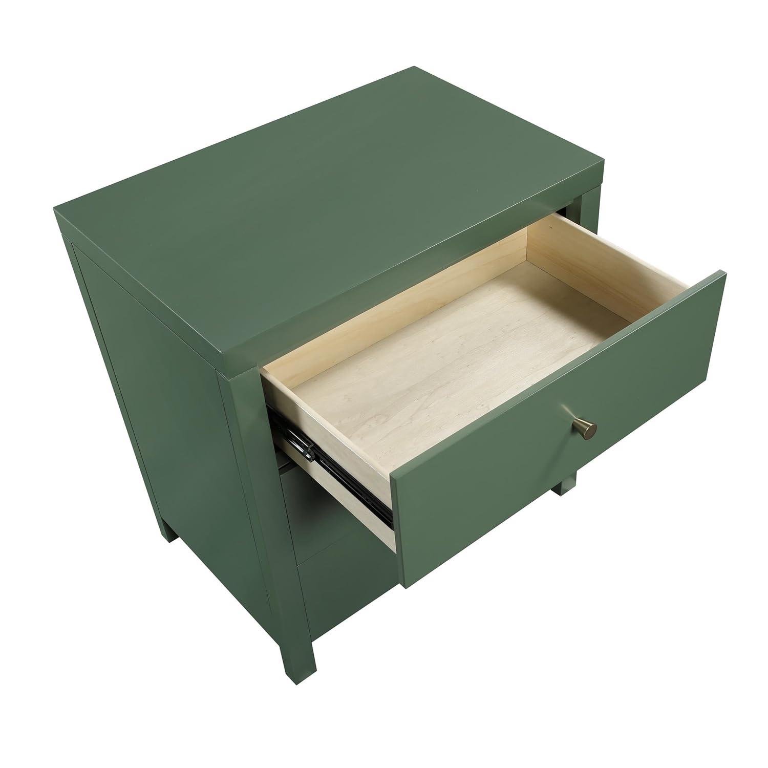 Comfort Pointe Nolan 3-drawer Vintage Green Painted Wood Nightstand