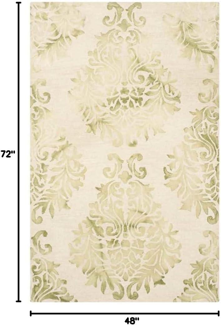 Dip Dye DDY516 Hand Tufted Area Rug - Beige/Green - 4'x6' - Safavieh.