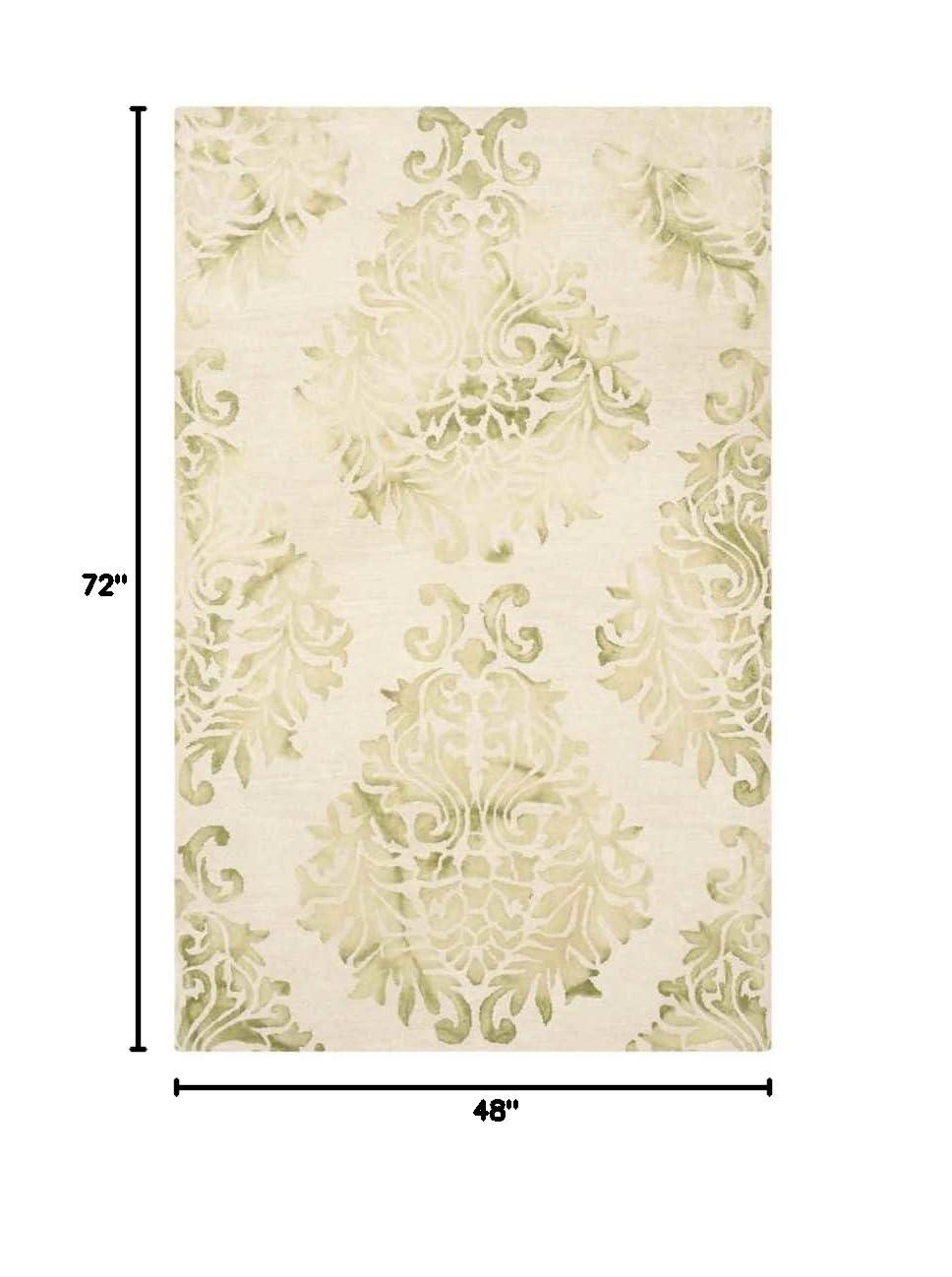 Dip Dye DDY516 Hand Tufted Area Rug - Beige/Green - 4'x6' - Safavieh.