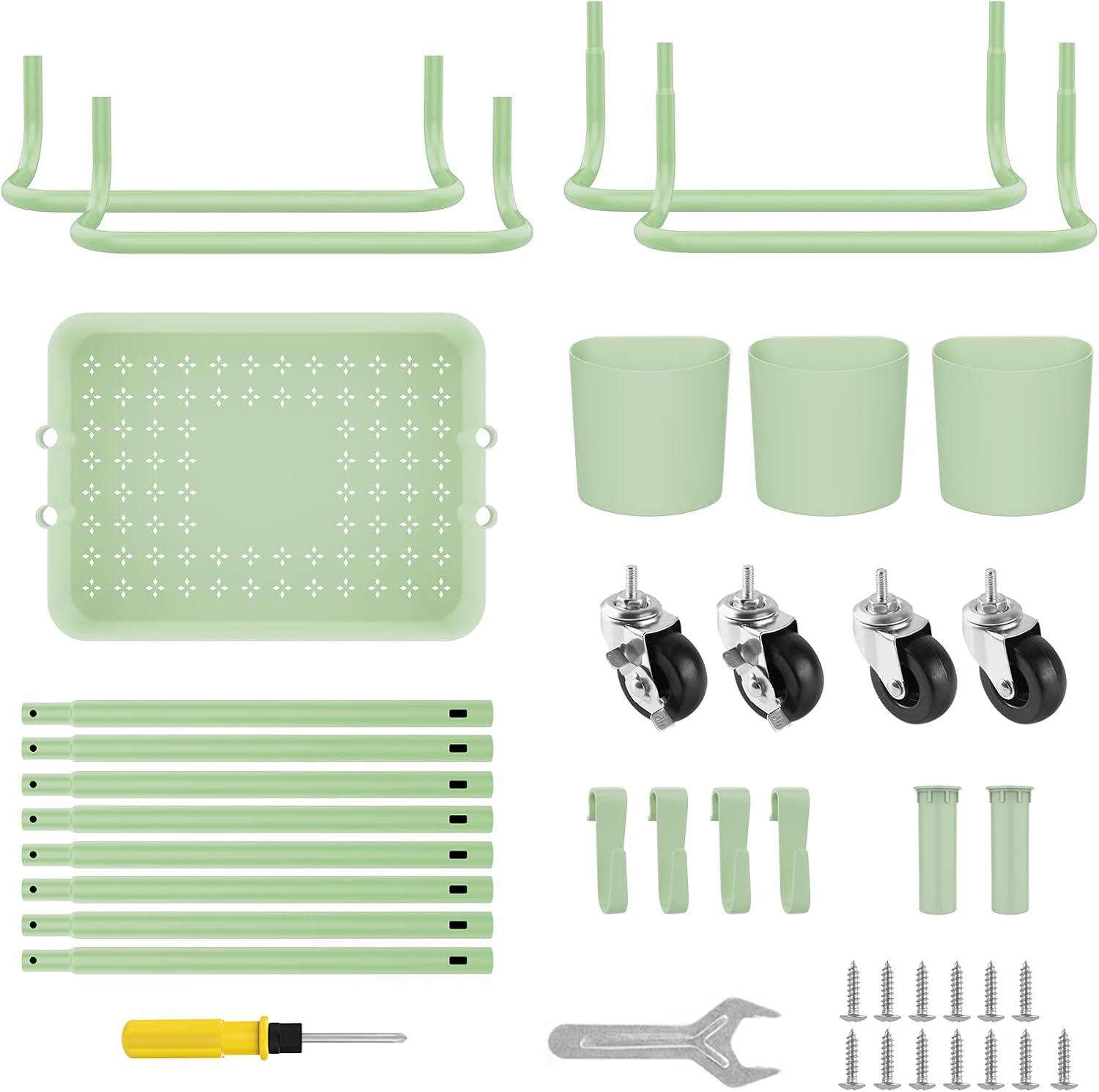Granij 3-Tier Rolling Mobile Utility Cart Multifunctional Organizer Storage Trolley Service Cart