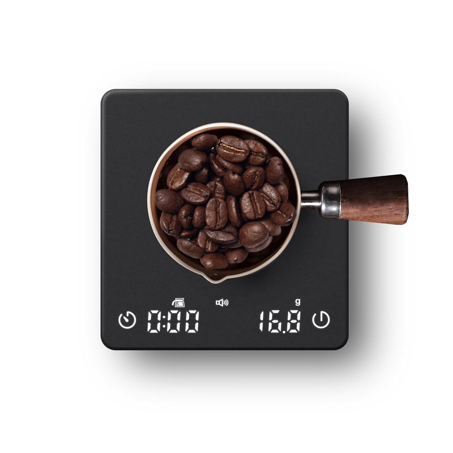 Mini Black Digital Coffee Scale with Timer and High Precision