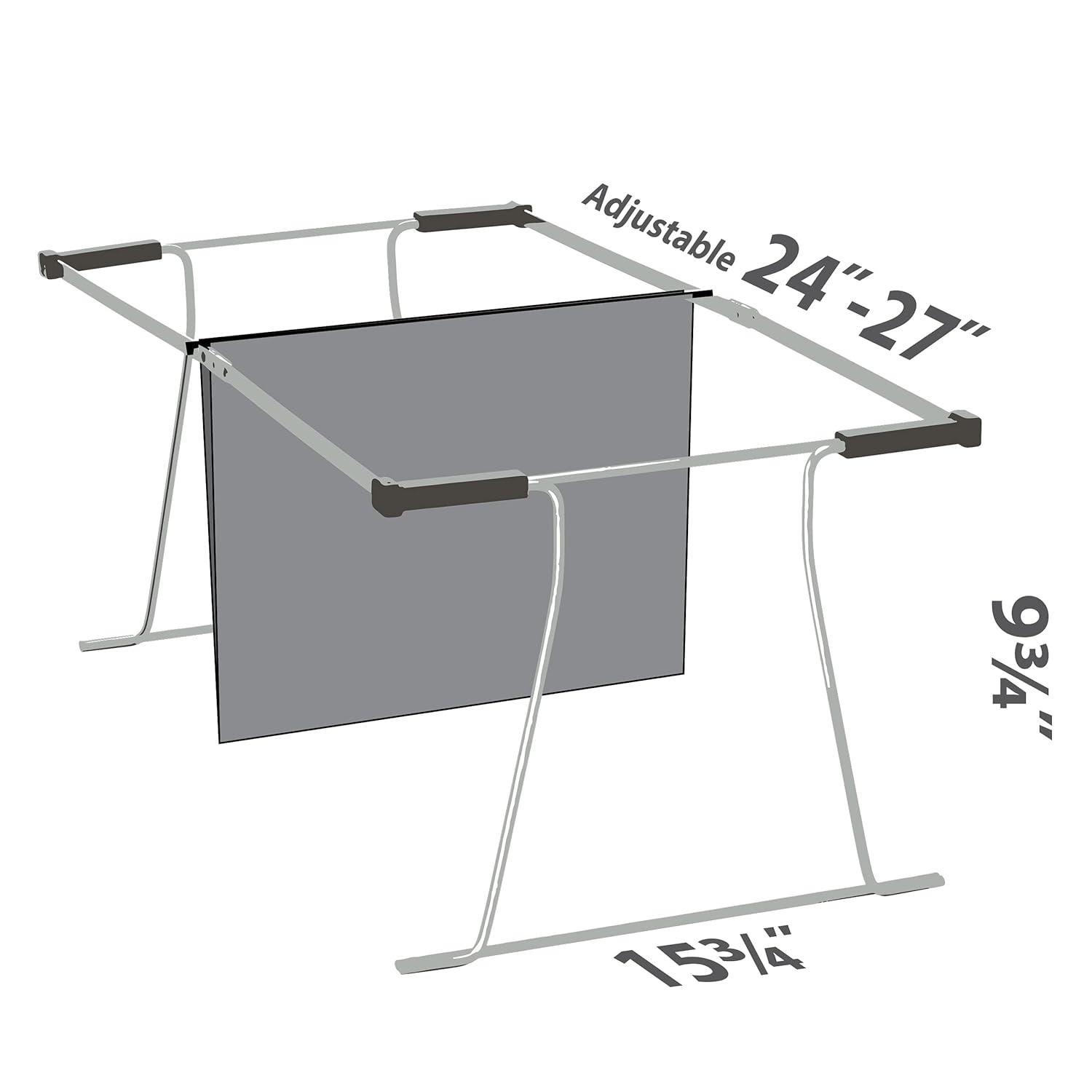 Officemate 91966 Hanging File Folder Frame, Adjustable Letter/Legal Size, Steel, Silver, 1 Set