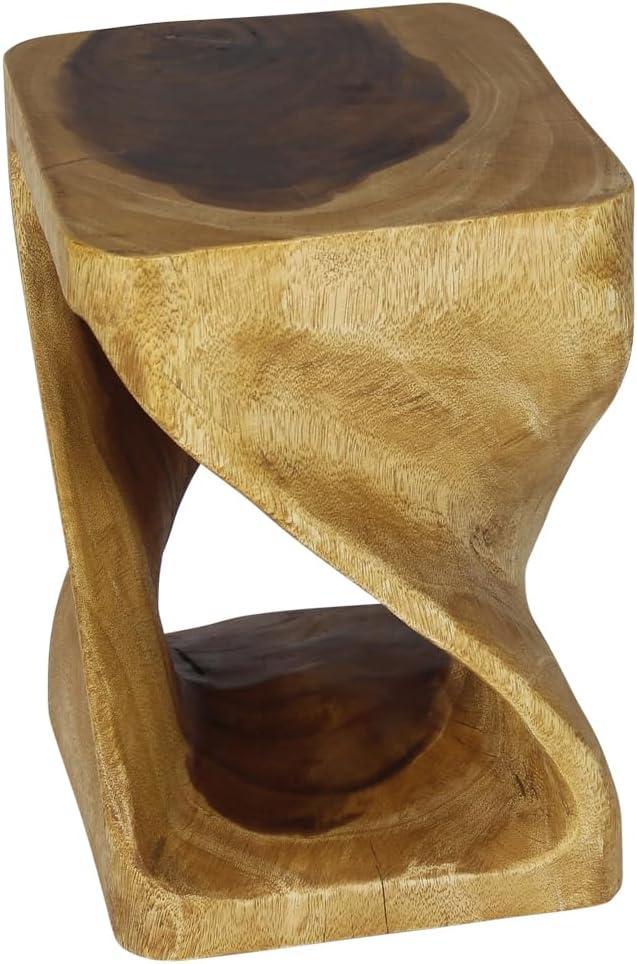 Haussmann® Original Wood Twist Stool 12 X 12 X 18 In High Oak Oil