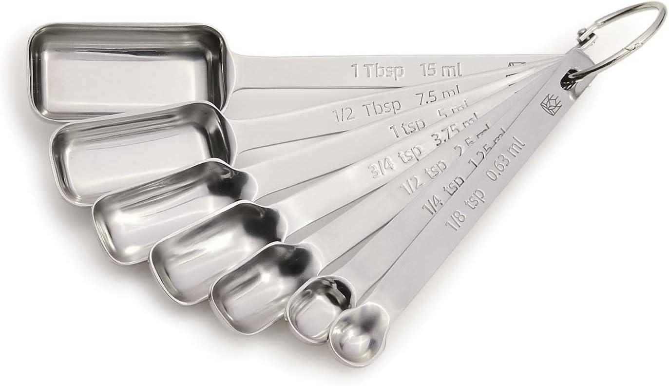 7-Piece Stainless Steel Spice Measuring Spoon Set