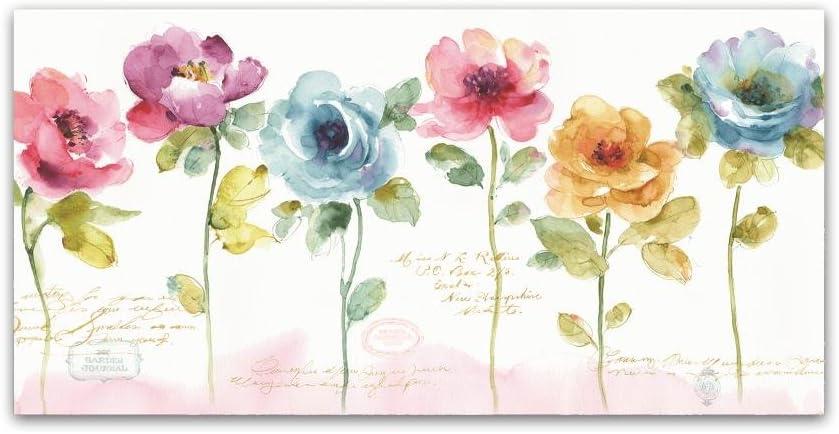 Rainbow Seeds Loose Floral Watercolor Canvas Art