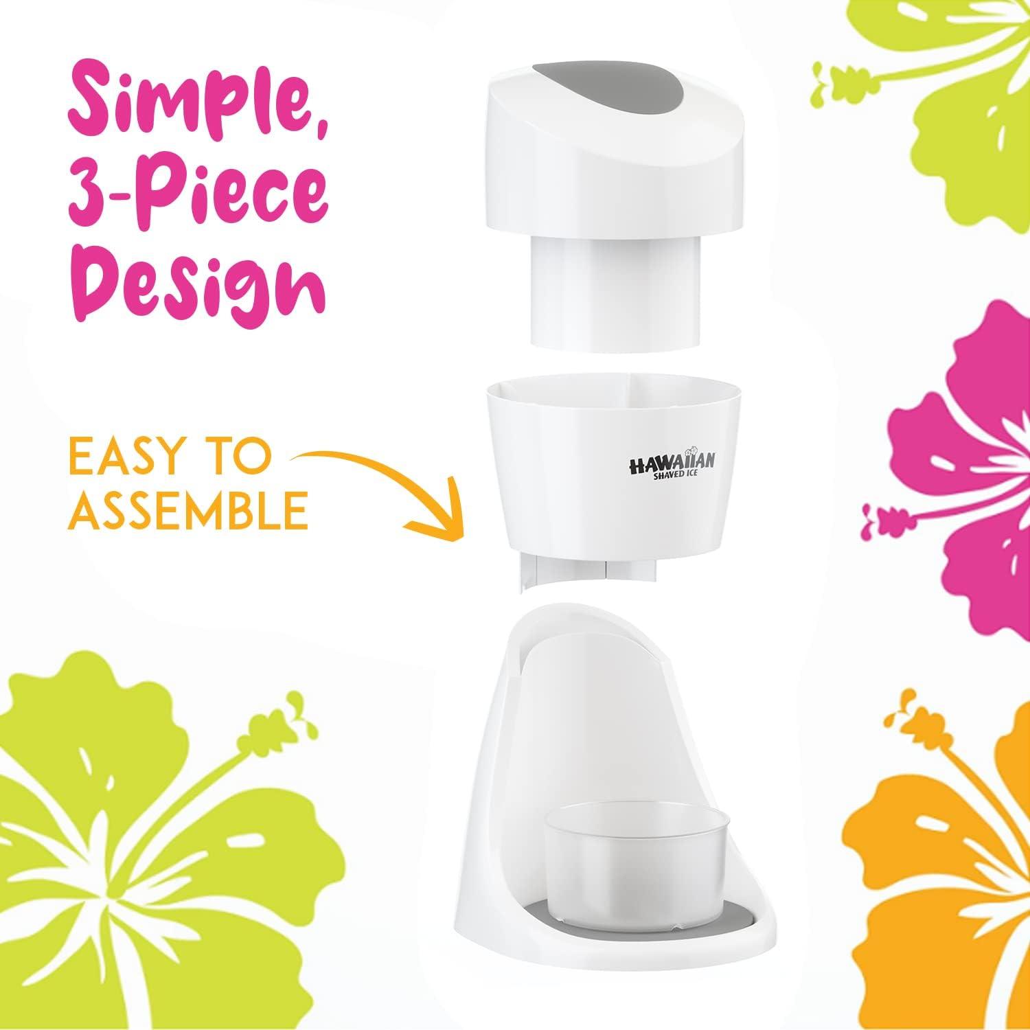 Hawaiian Shaved Ice S900 Machine, Slush Shaver Snow Cone Maker, Hawaii Style, 55 Watts, White