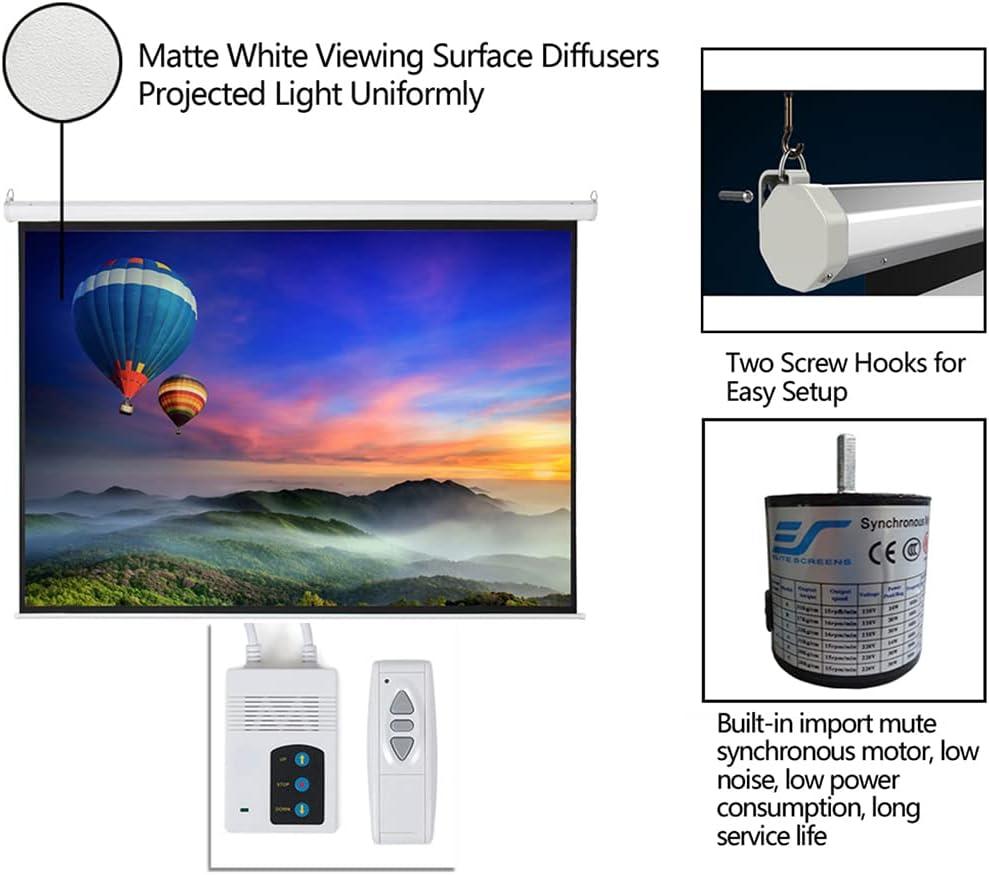 Zimtown 4:3 Electric Projector, 100"