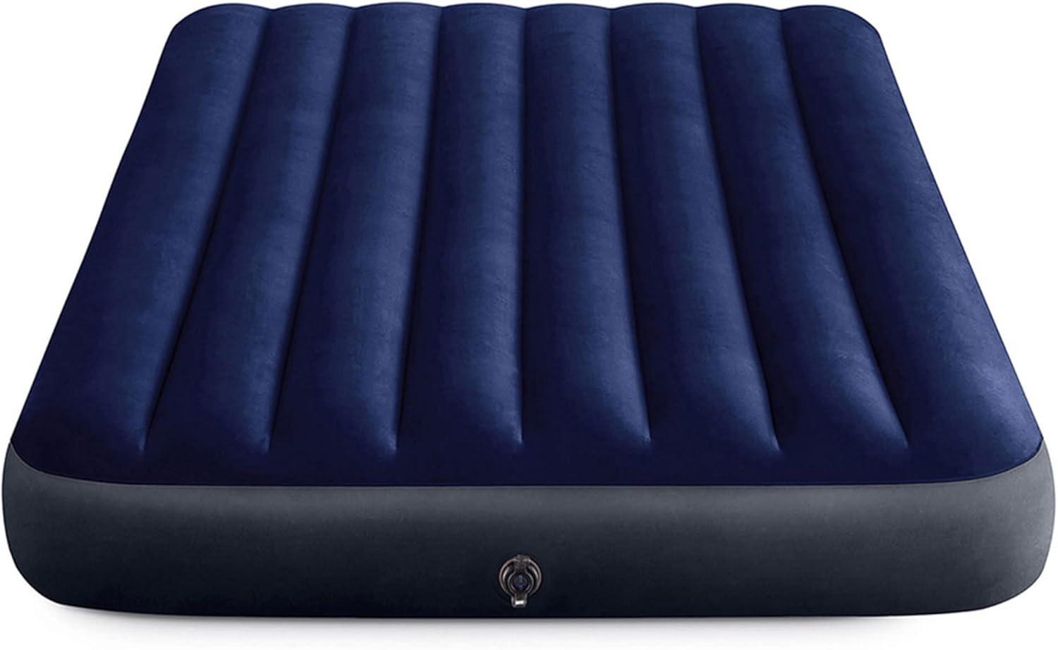 Intex 75 x 54 x 10 Inch Dura-Beam Fiber-Tech Vinyl Standard Downy Air Mattress with Plush Top and 2-in-1 Valve, Full (Pump Not Included)