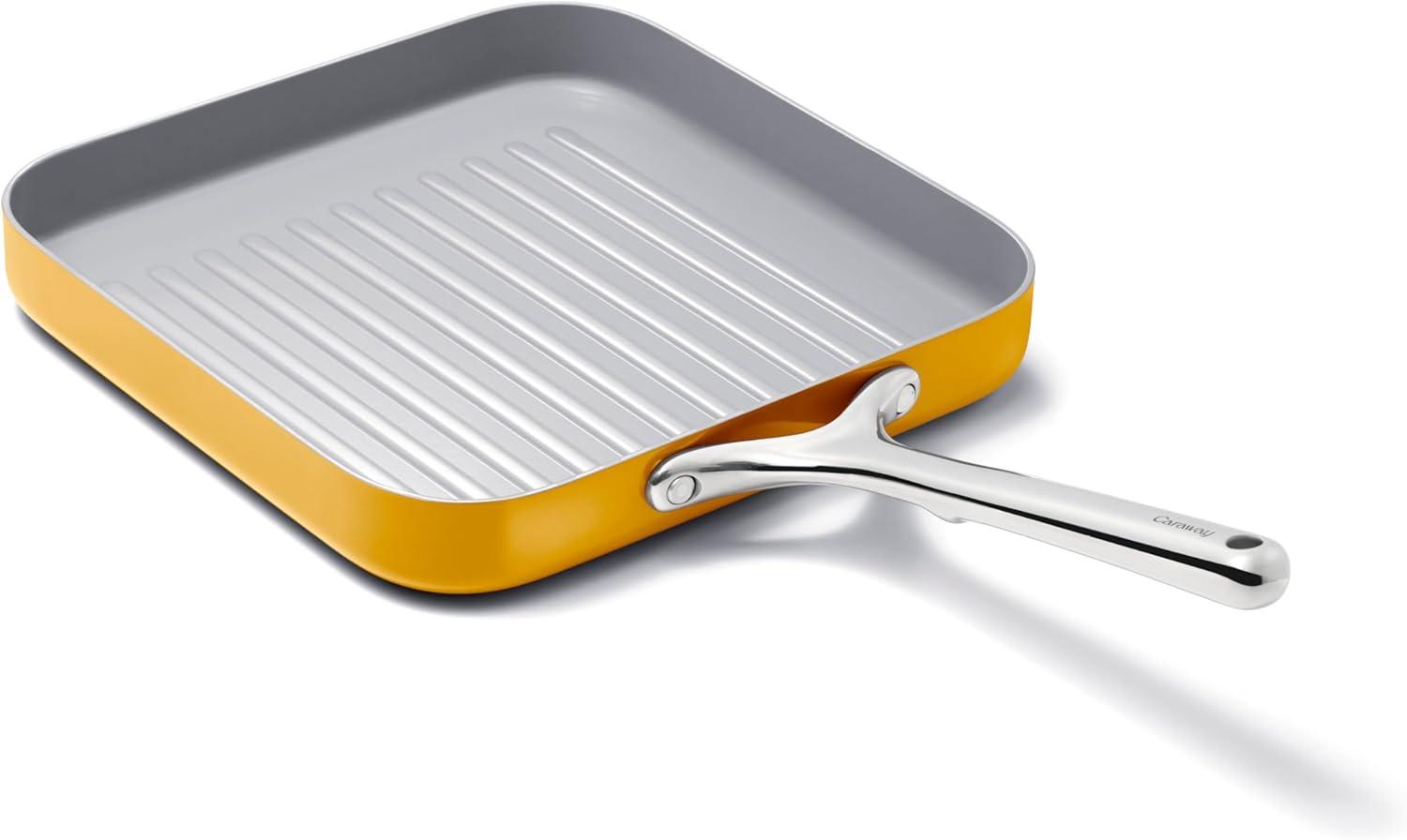 Caraway Home 11.02" Nonstick Square Grill Fry Pan