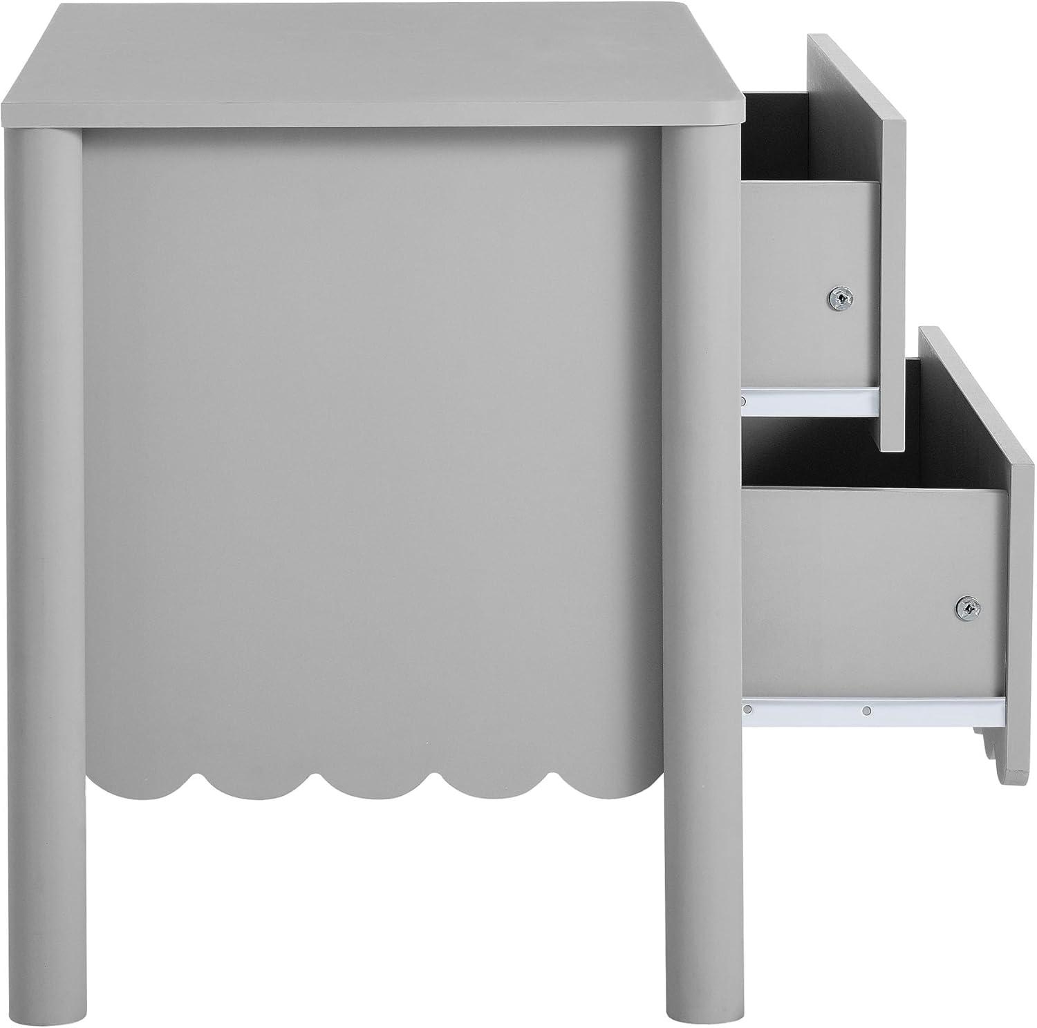 Modway Emmeline Scalloped 2-Drawer Nightstand