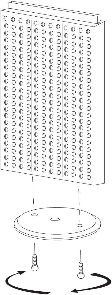 Revolving 16"W x 20.25"H Pegboard Counter Display