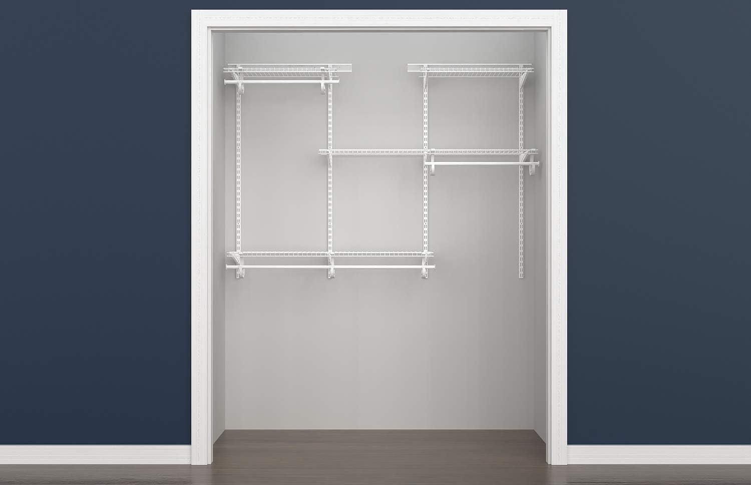 Adjustable White Steel Wire Closet Organizer System