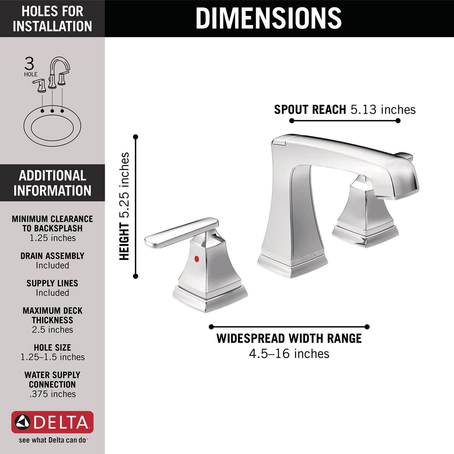 Ashlyn Widespread Bathroom Faucet 3 Hole, 2-handle Bathroom Sink Faucet with Drain Assembly