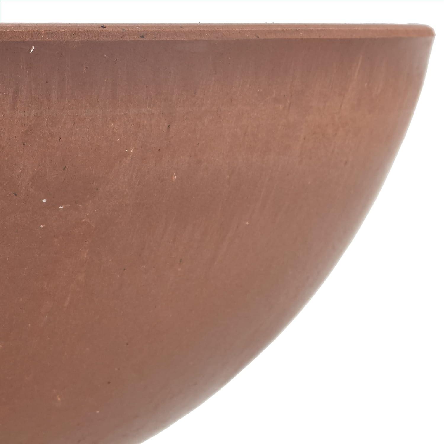 12-Inch Terra Cotta Recycled Plastic Garden Bowl Planter